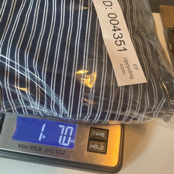 Soma L Navy White Striped Sleeveless Wrap Maxi Dress Belted Ruffle Hem Coastal - Picture 12 of 12